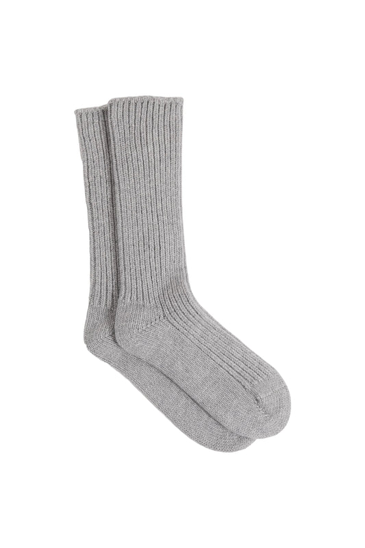 Rib-Knit Socks with Cashmere
