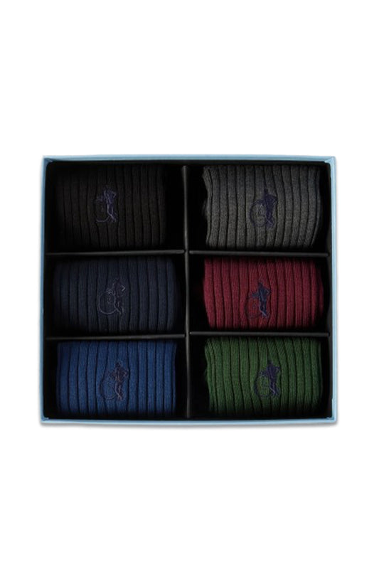 Pack Of Six Simply Traditional Cotton-blend Socks