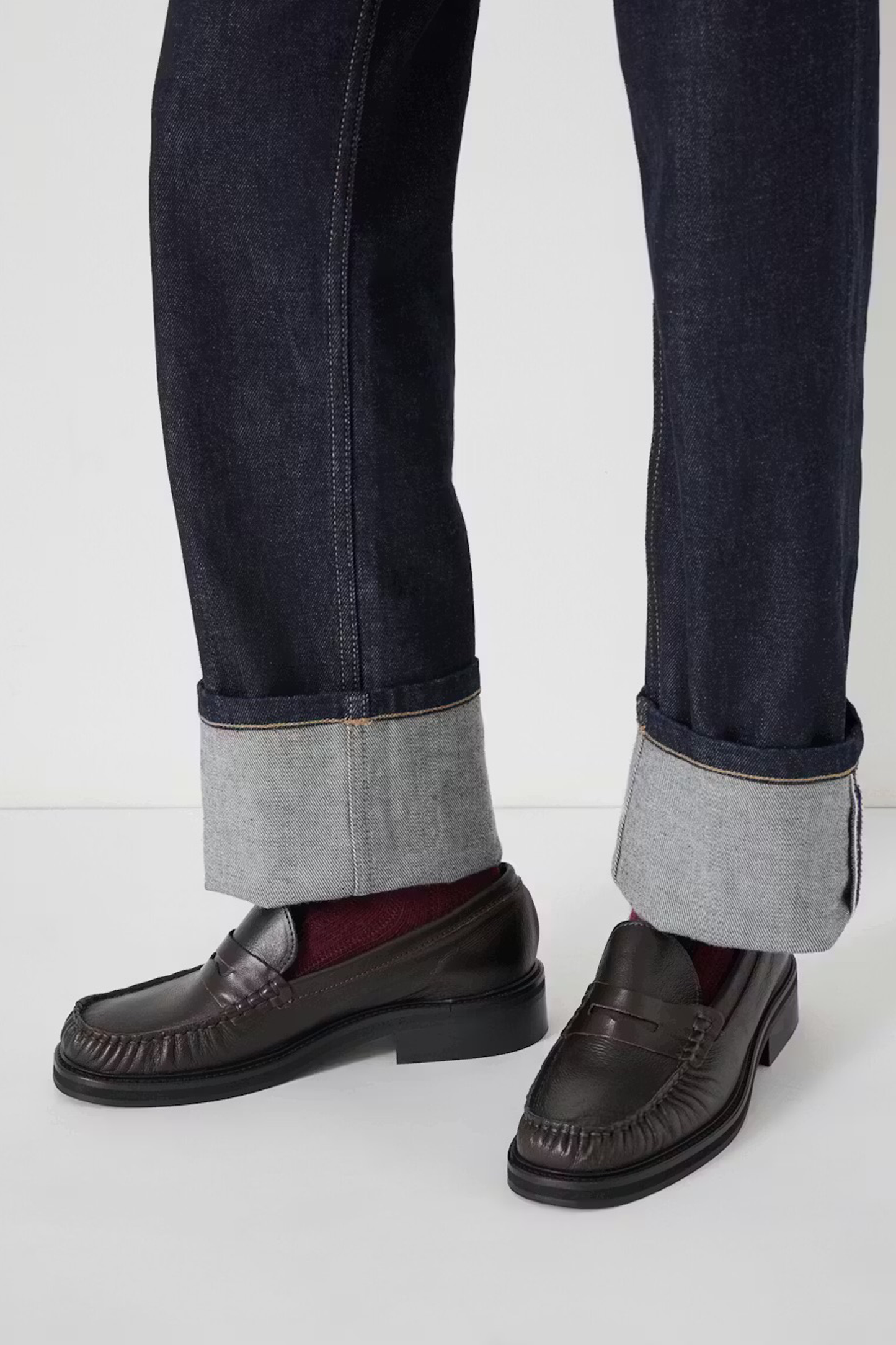 Penny Chunky Leather Loafers