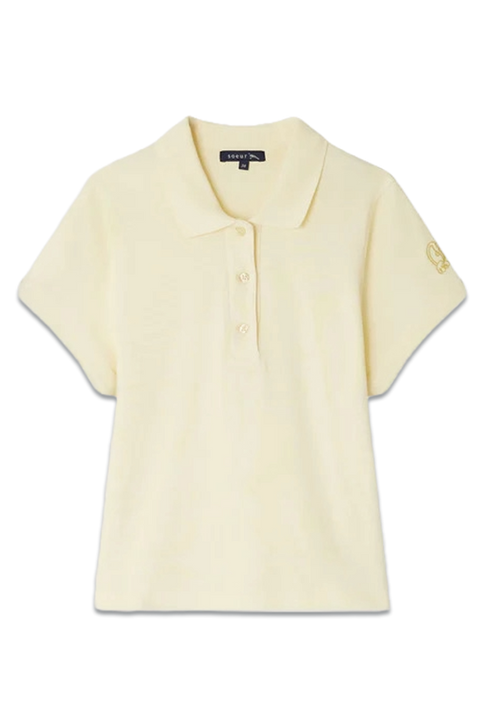 Short-Sleeved Ribbed Polo Shirt
