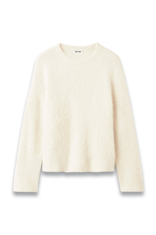 Brushed Alpaca Blend Crewneck Sweater