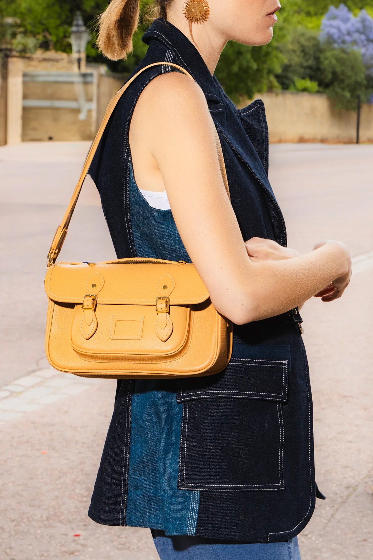 The Soft Satchel in Sand