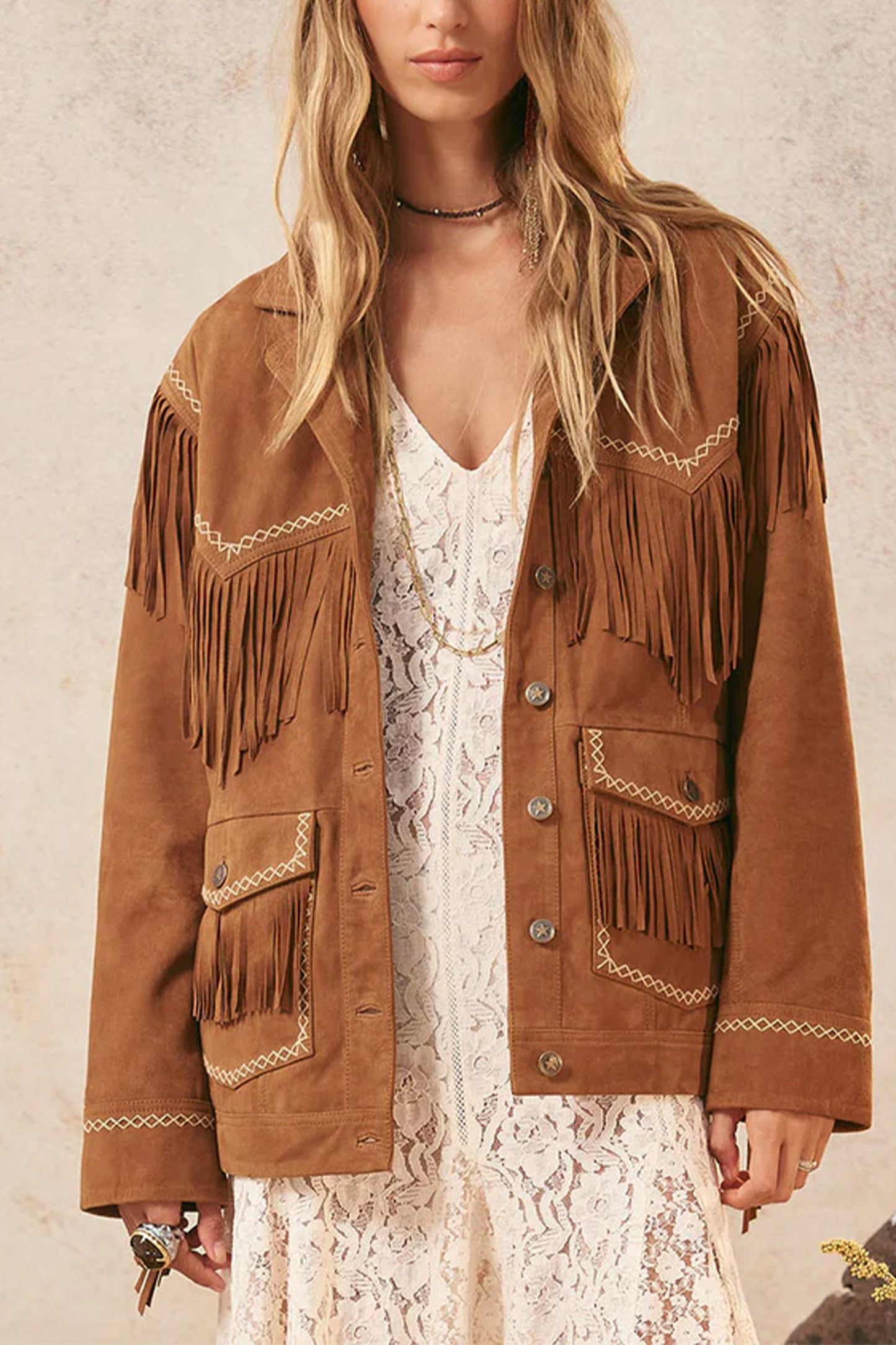 Fearless Heart Suede Fringe Jacket