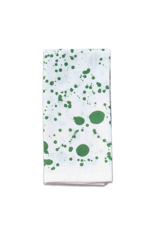 Smoke Green Splatter Napkins - Set of 4