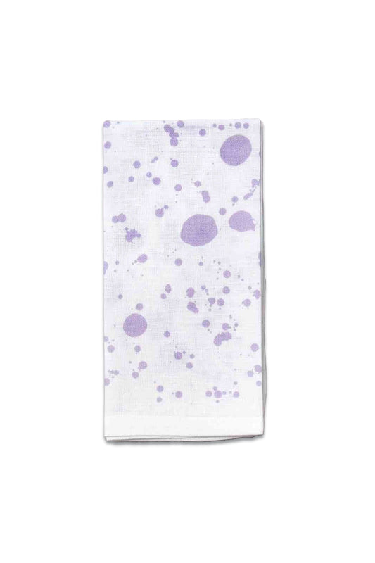 Lilac Splatter Napkins - Set of 4