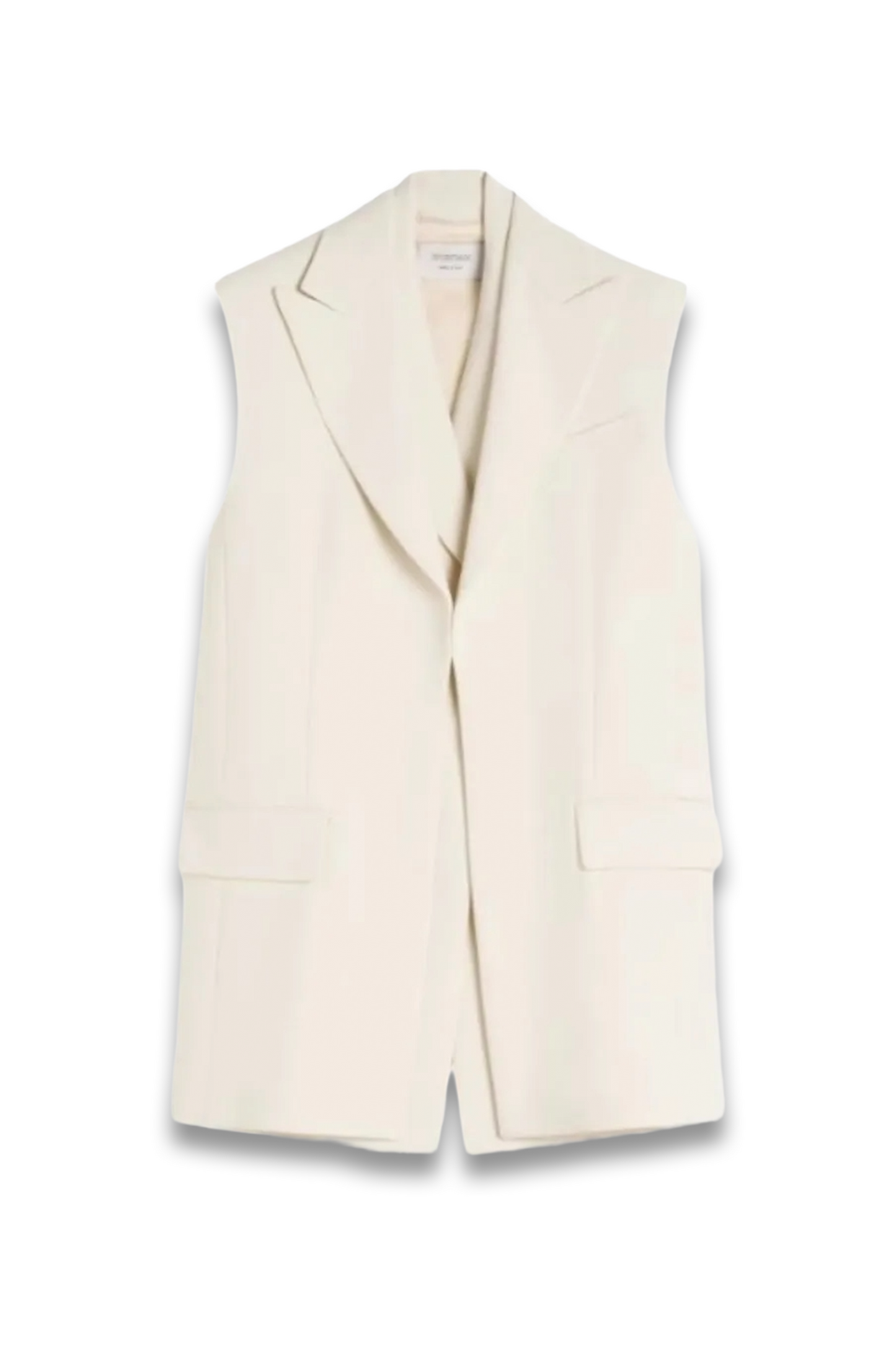 Sleeveless Stretch Viscose Two-Piece Blazer