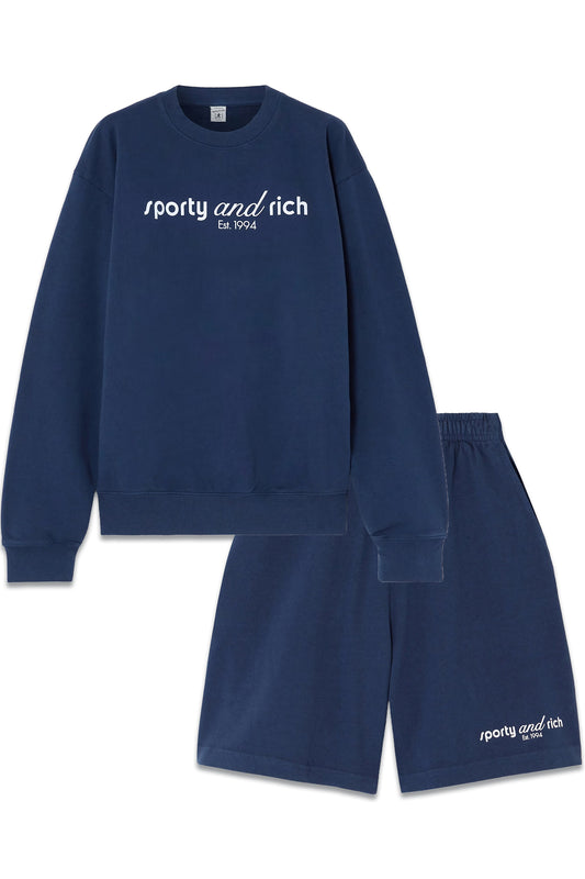 Printed Cotton-jersey Sweatshirt & Shorts