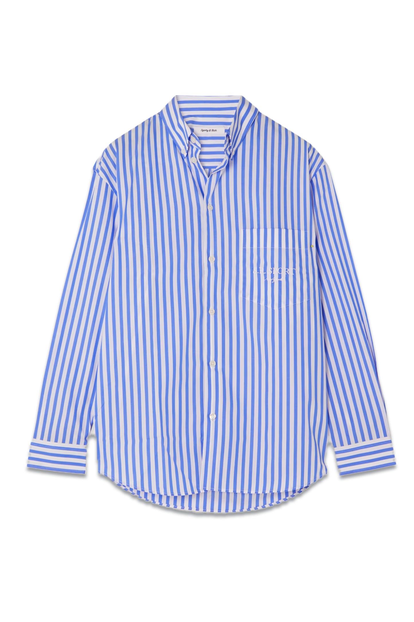 Carrie Embroidered Striped Cotton-Poplin Shirt