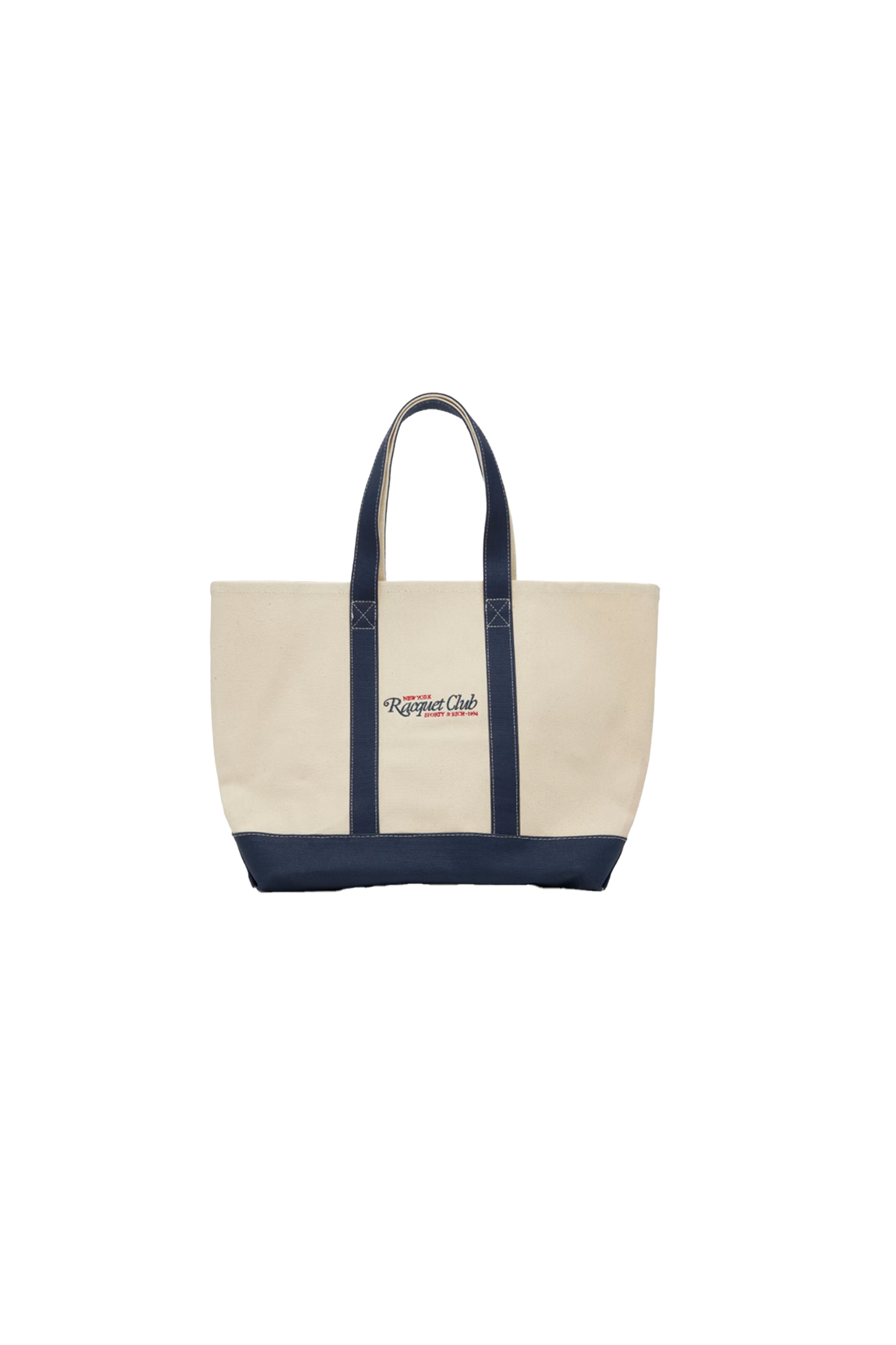 Off-White & Navy 94 Racquet Club Two Tone Tote