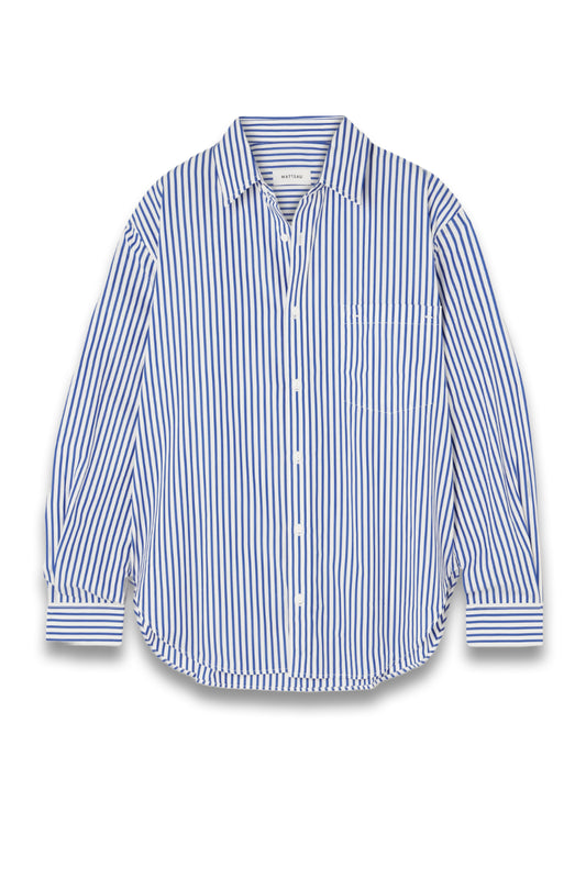 + NET SUSTAIN Striped Organic Cotton-poplin Shirt