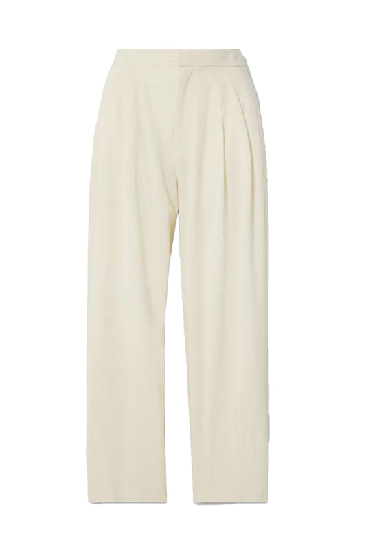 Pleated Wool-Blend Wide-Leg Pants