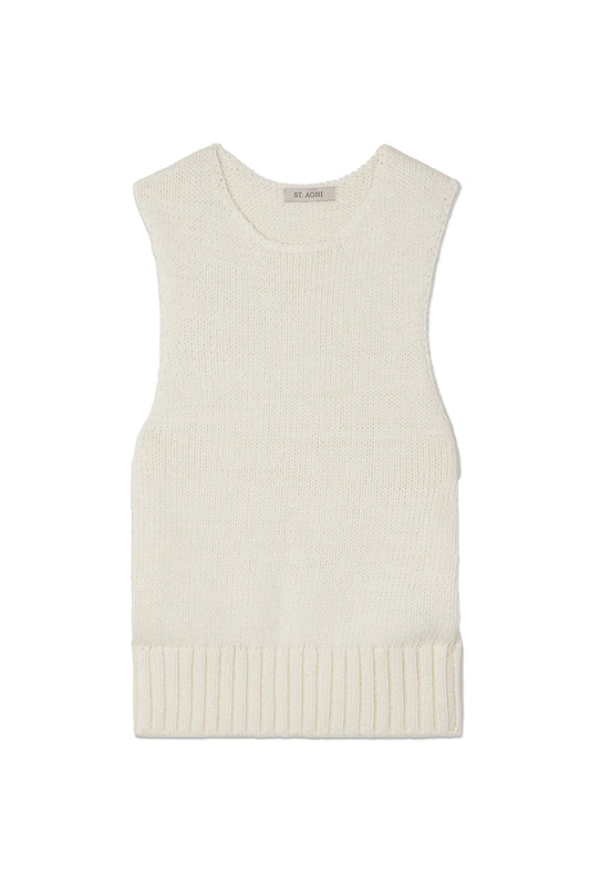 Crocheted Cotton, Linen And Silk-Blend Tank