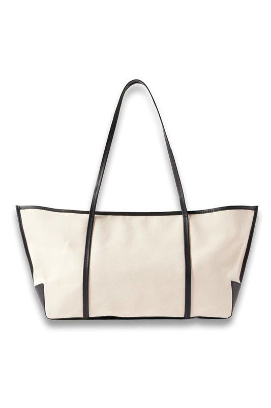 Bateau Leather-Trimmed Cotton-Canvas Tote