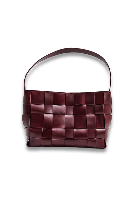 Woven Leather Mini Tote