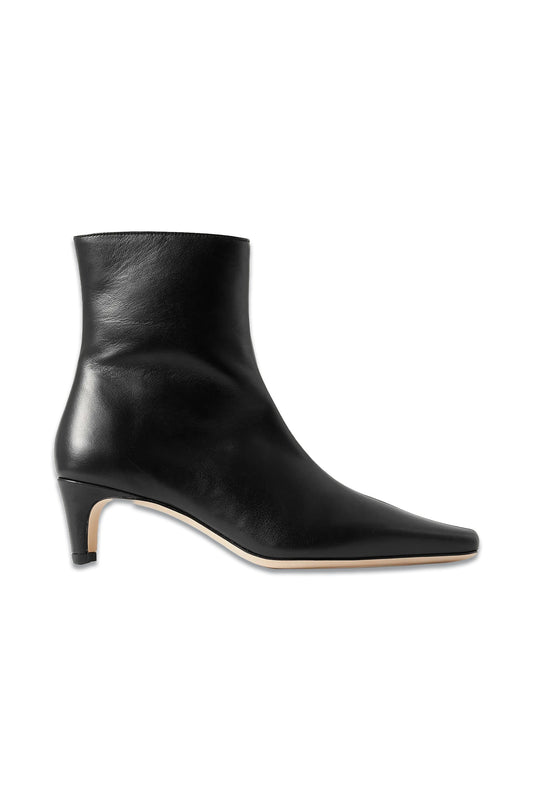Wally Black Leather Ankle Boots