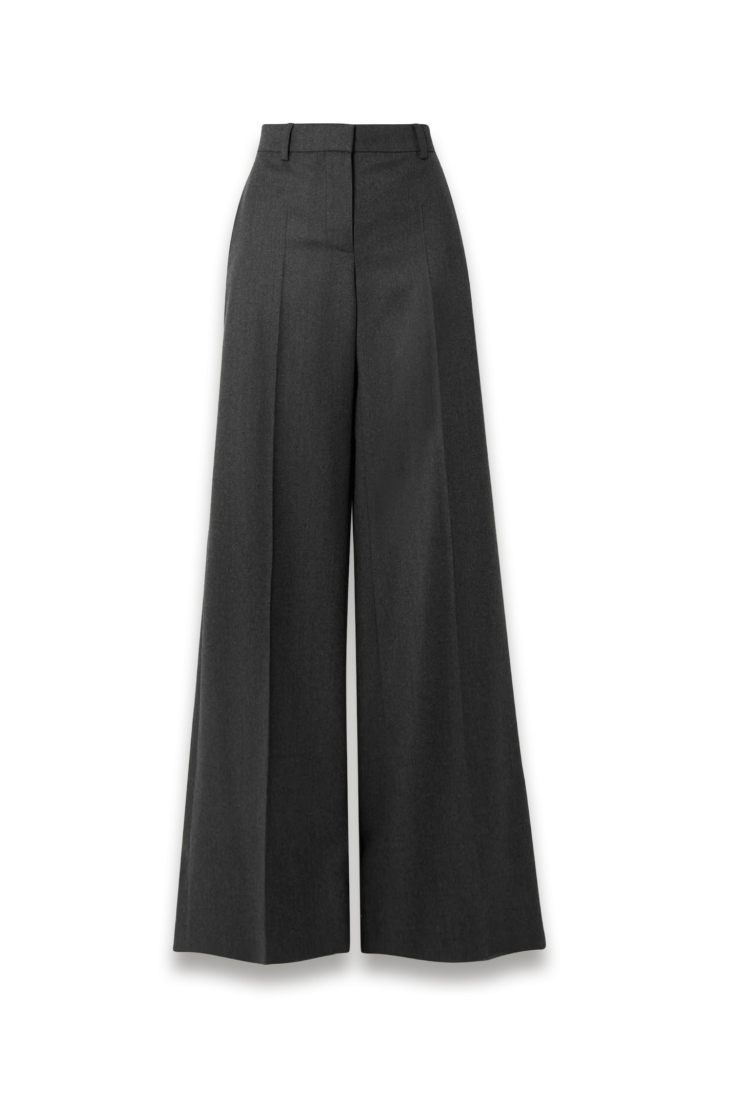 Wool-felt flared pants