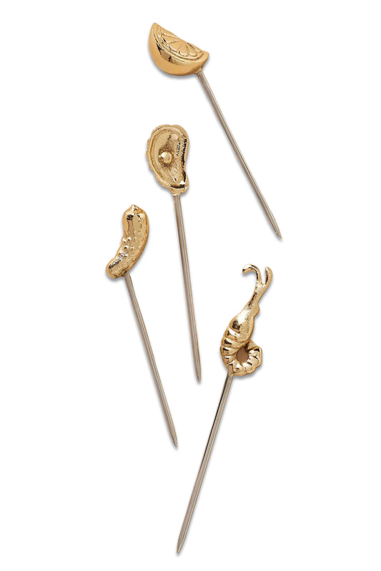 Gamba Cocktail Picks, Set of 4