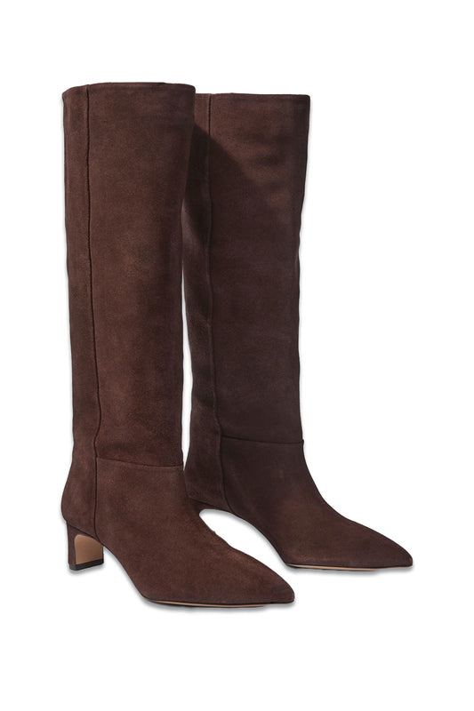 Pointed-Toe Knee-High Boots