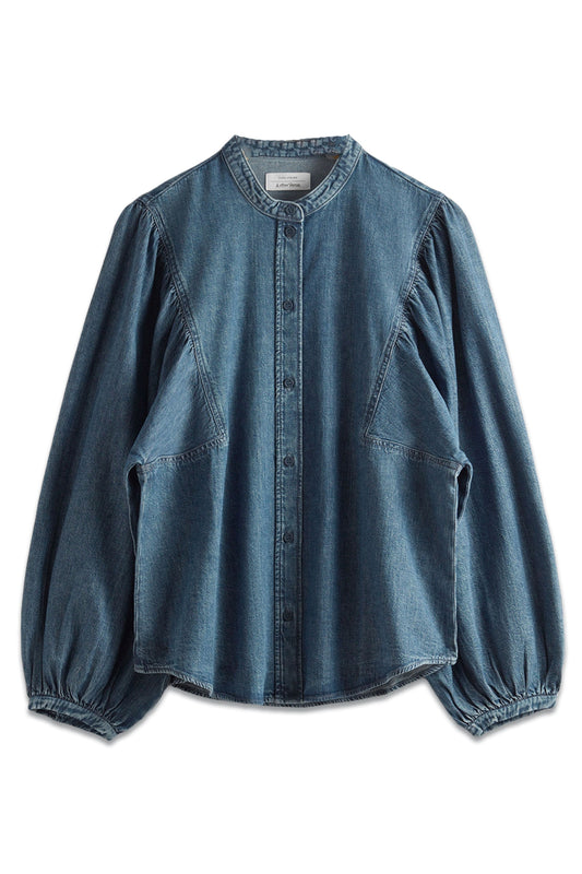 Dropped Shoulder Denim Shirt Blue Wash