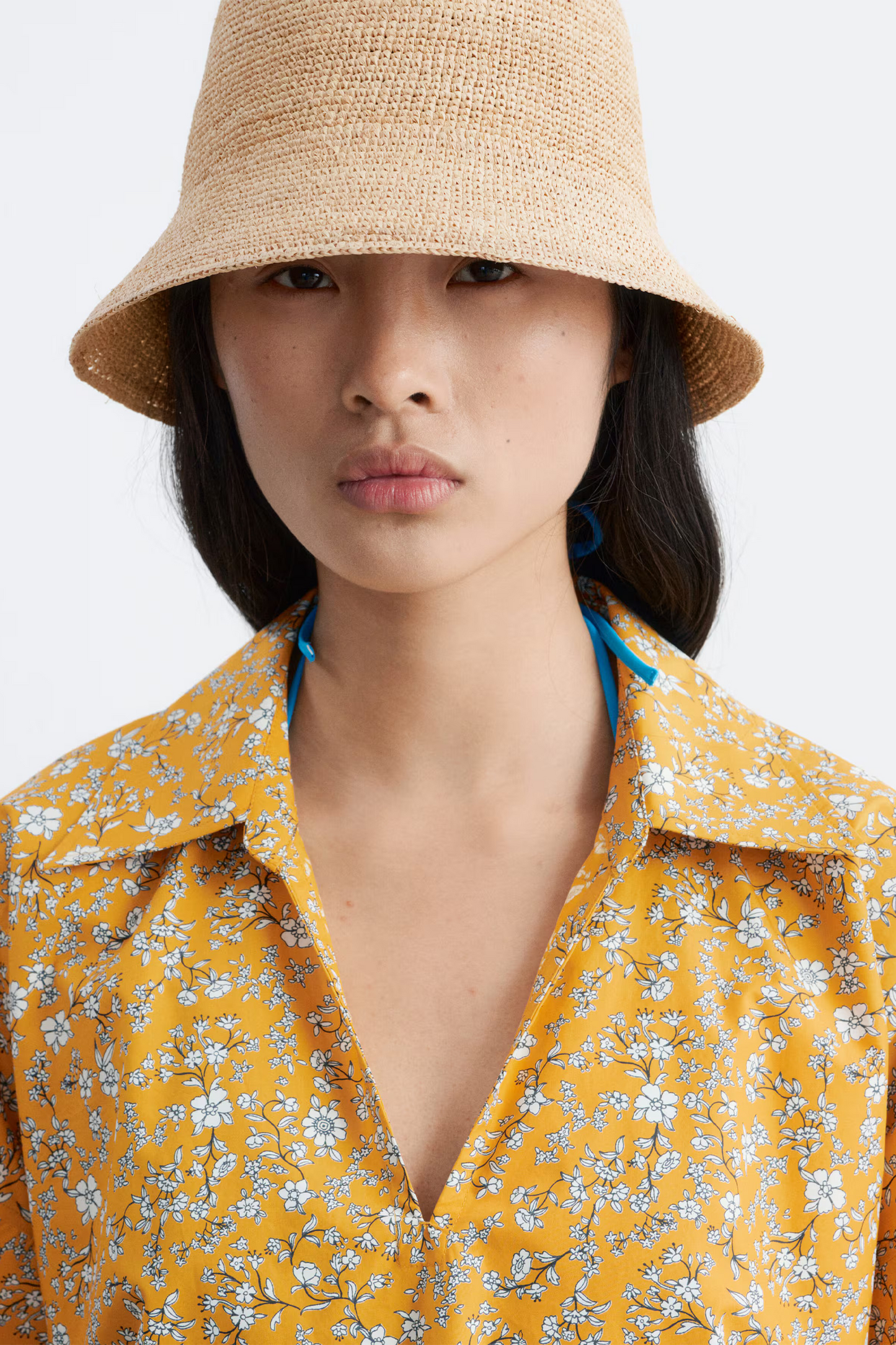 Woven Straw Bucket Hat