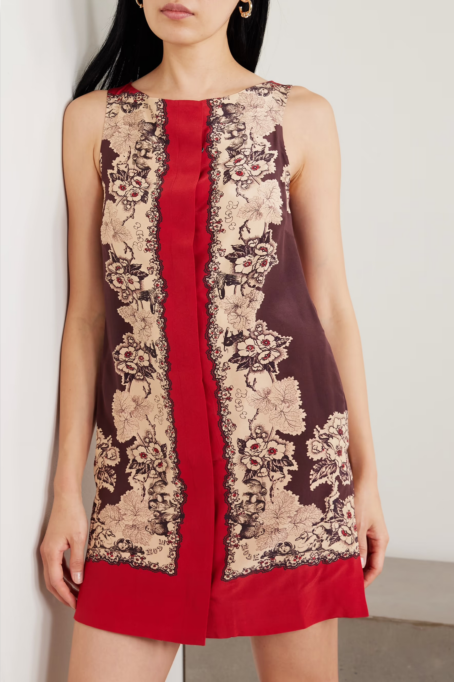 Storybook Printed Silk Mini Dress