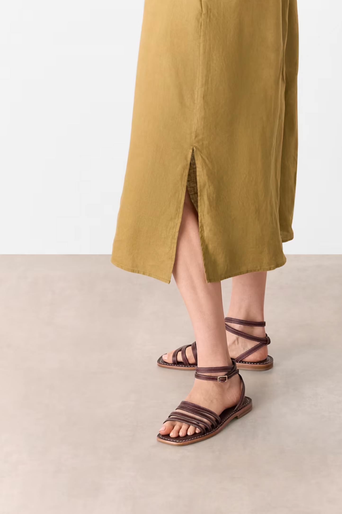 Aubergine Bruna Strappy Sandal