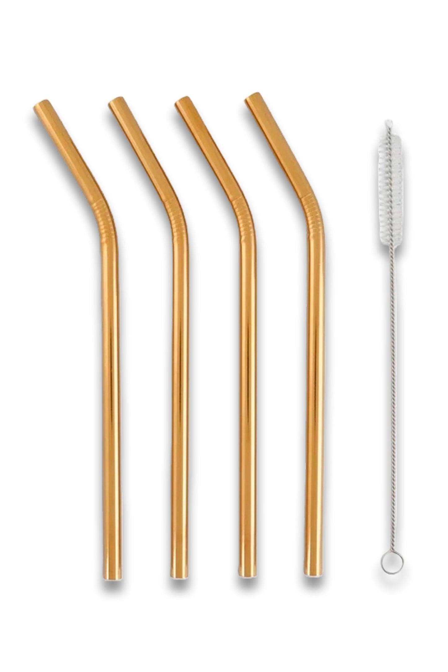 Gold metal straws