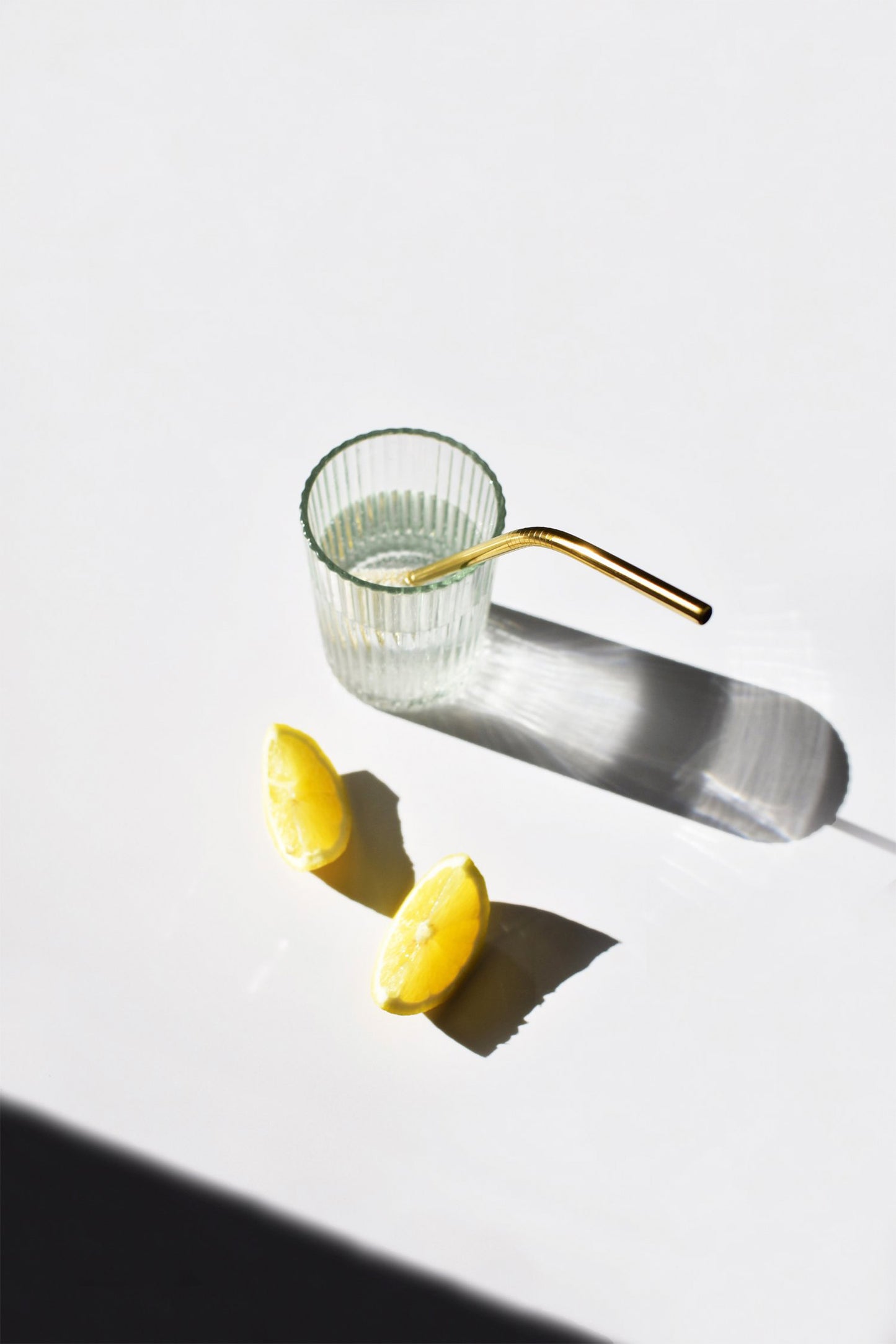 Gold metal straws