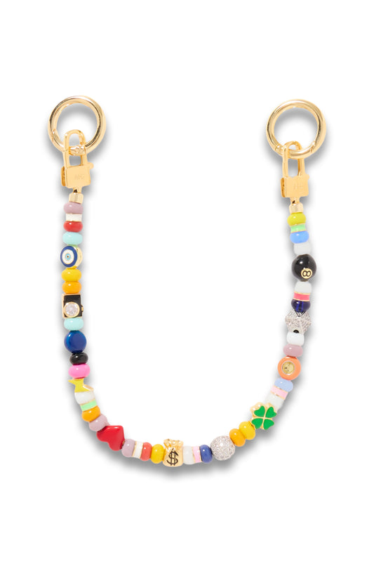 Rhapsody Gold And Silver Plated Enamel And Crystal Bag Charm