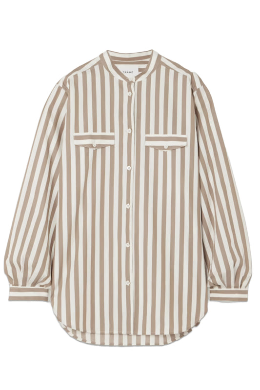 Femme Striped Cotton-Poplin Shirt