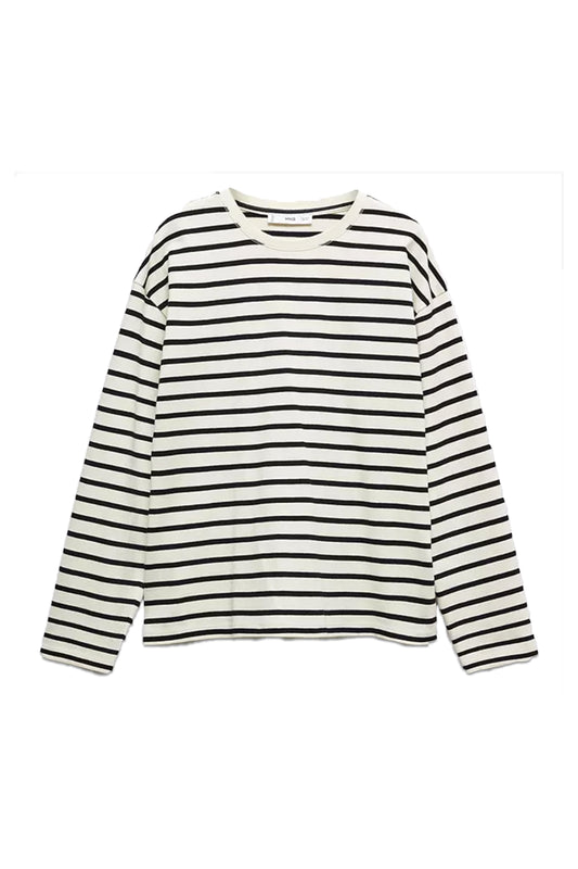 Black Stripe Crew Neck Sweatshirt