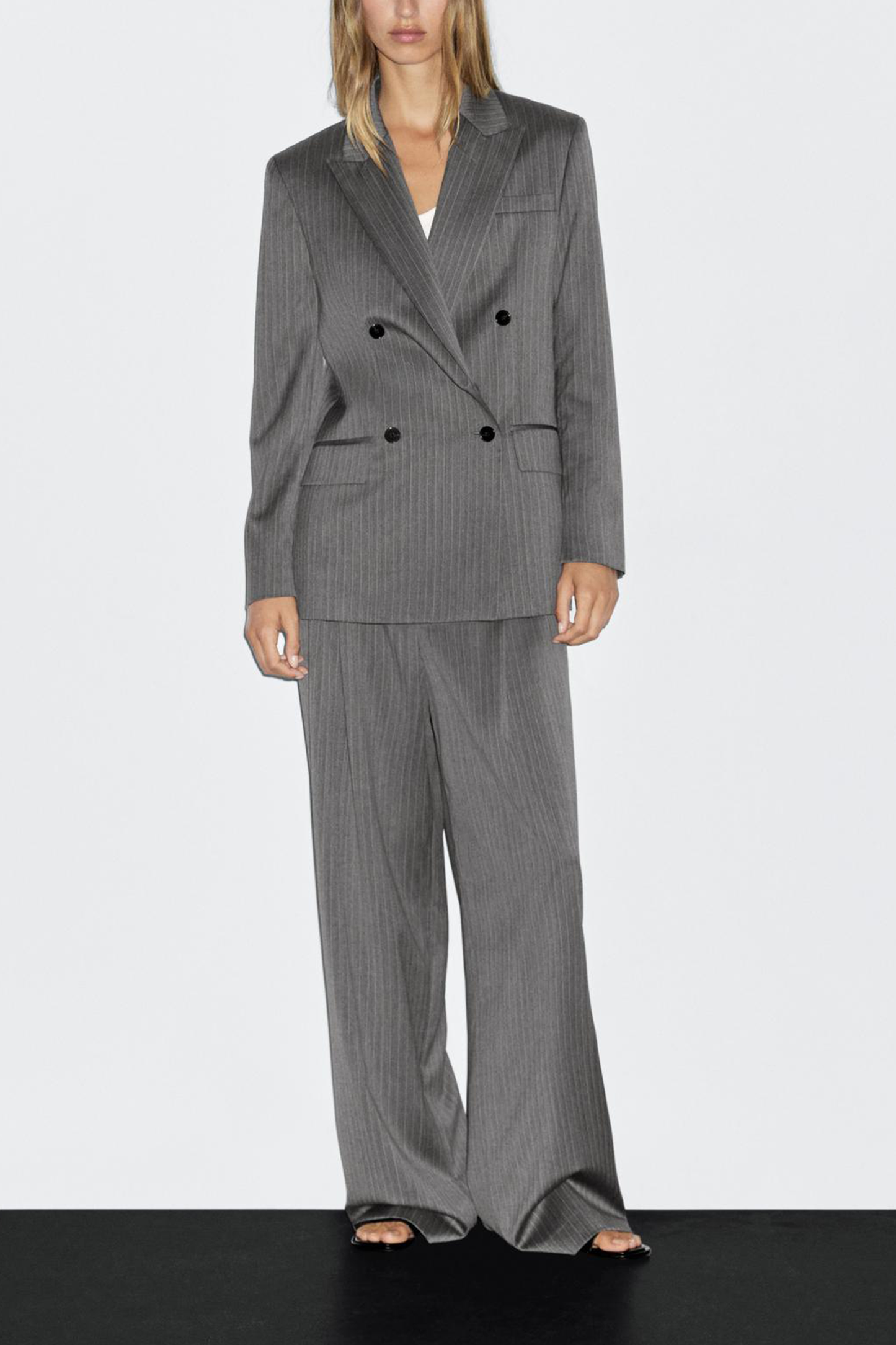 100% Wool Pinstripe Blazer