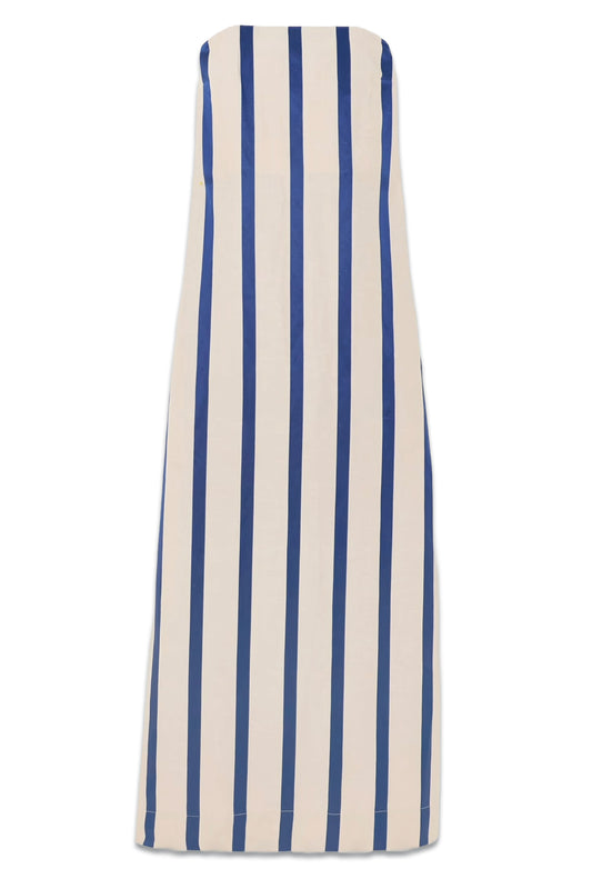 Maine Strapless Striped Maxi Dress
