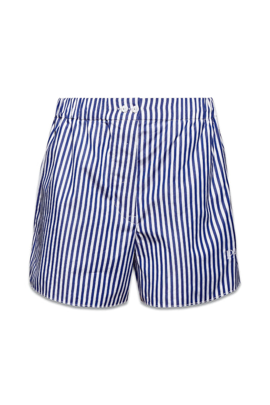 Striped Cotton Poplin Shorts