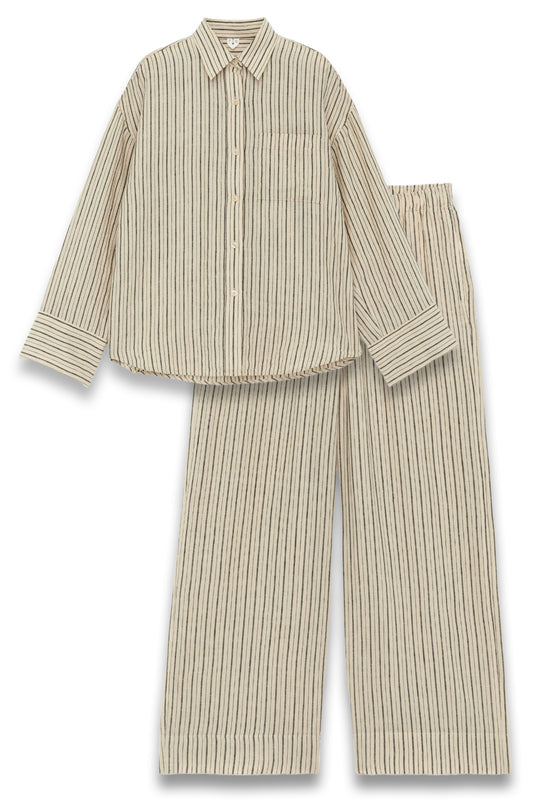 Linen Shirt and Trousers Set