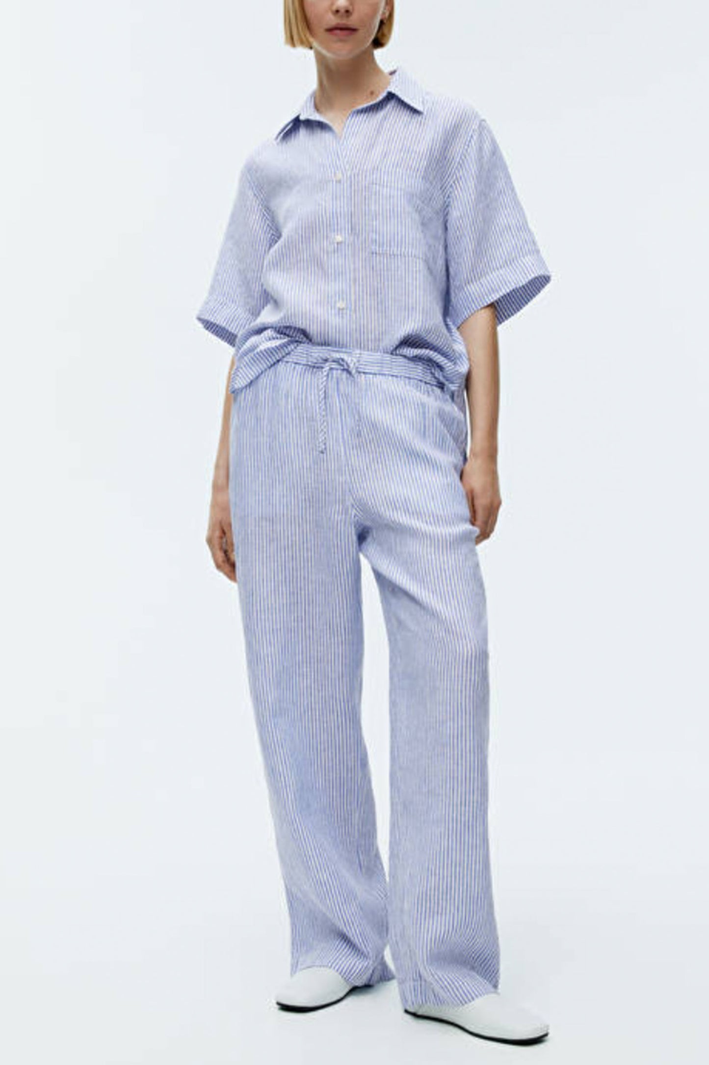 Linen Drawstring Trousers