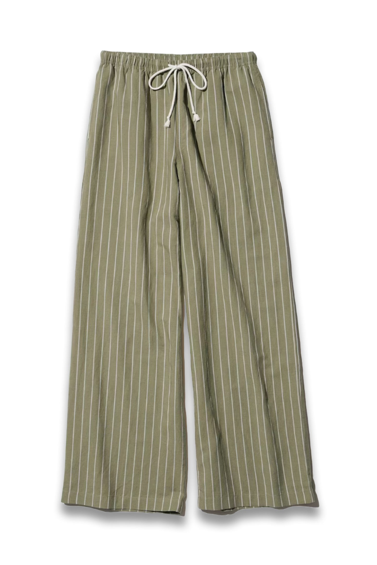 Linen Blend Easy Trousers (Stripe)