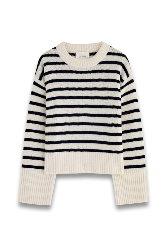 Sony striped-intarsia cashmere jumper