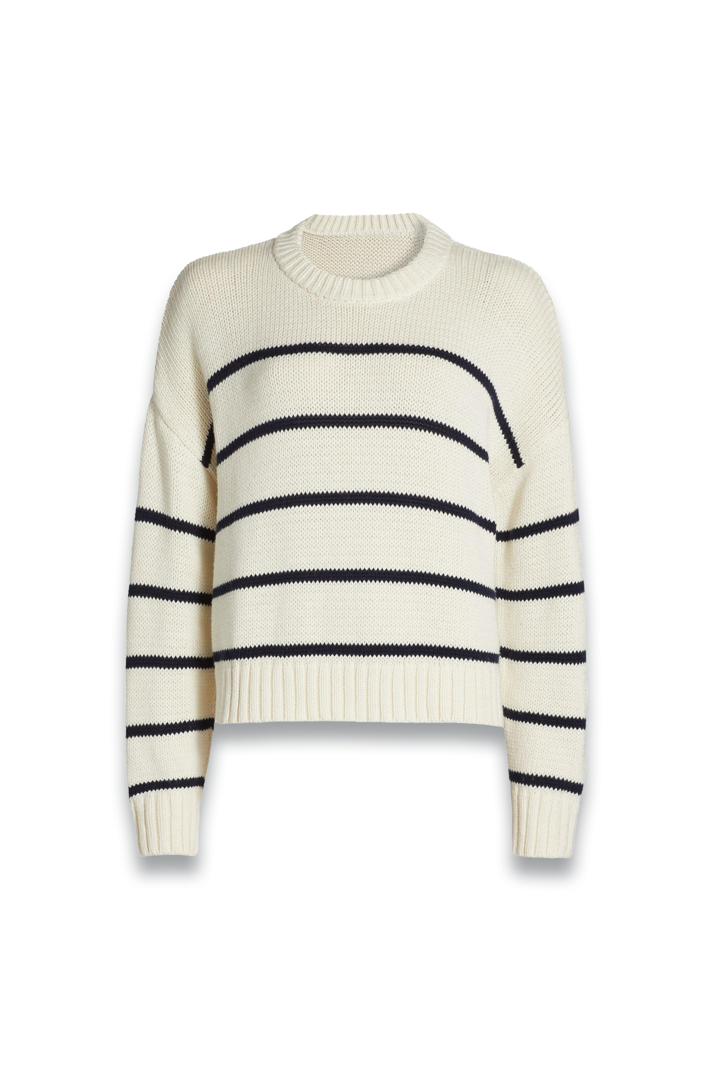 Chloe Striped Cotton Crewneck Sweater