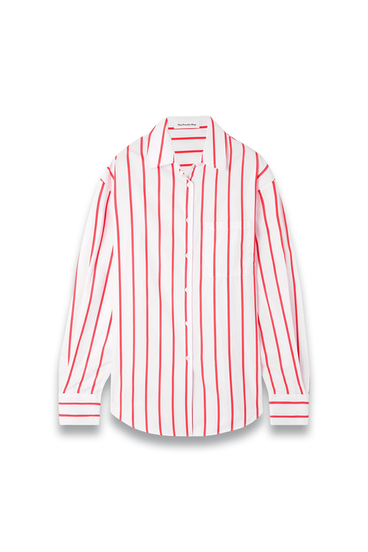 Lui Oversized Striped Cotton-Poplin Shirt