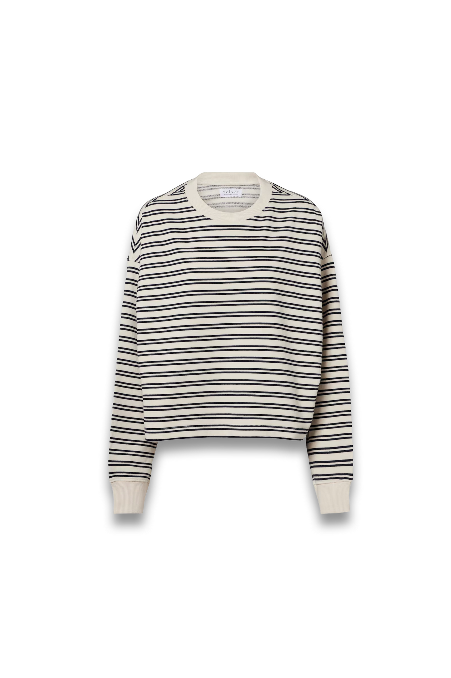 Isabelle Striped Cotton Jersey Sweatshirt