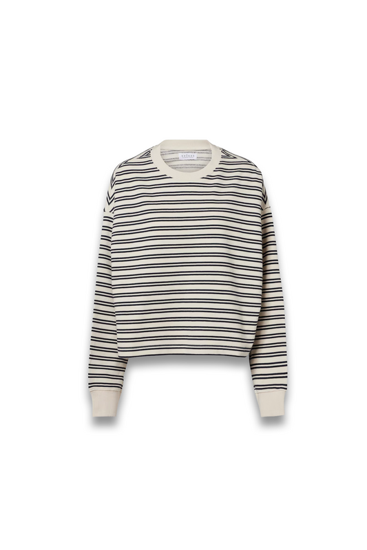Isabelle Striped Cotton Jersey Sweatshirt