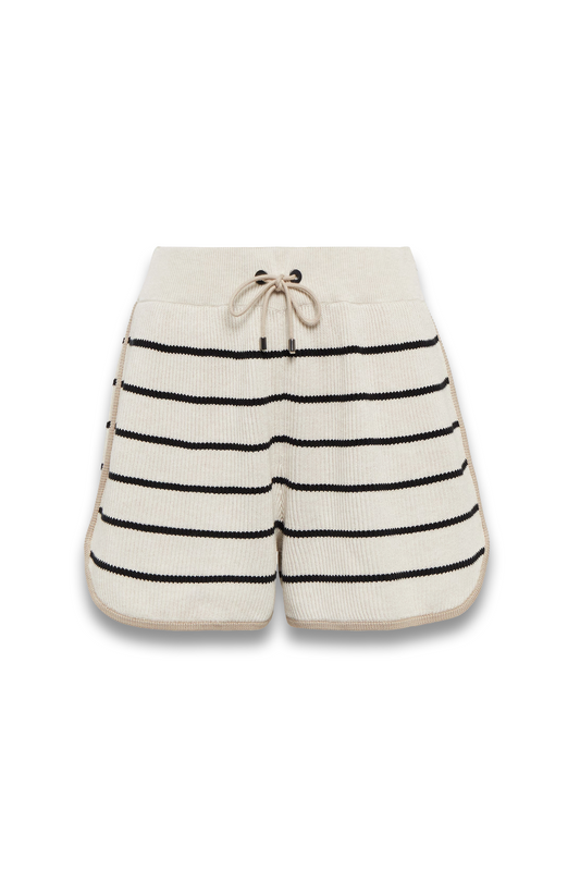 Striped Cotton Shorts