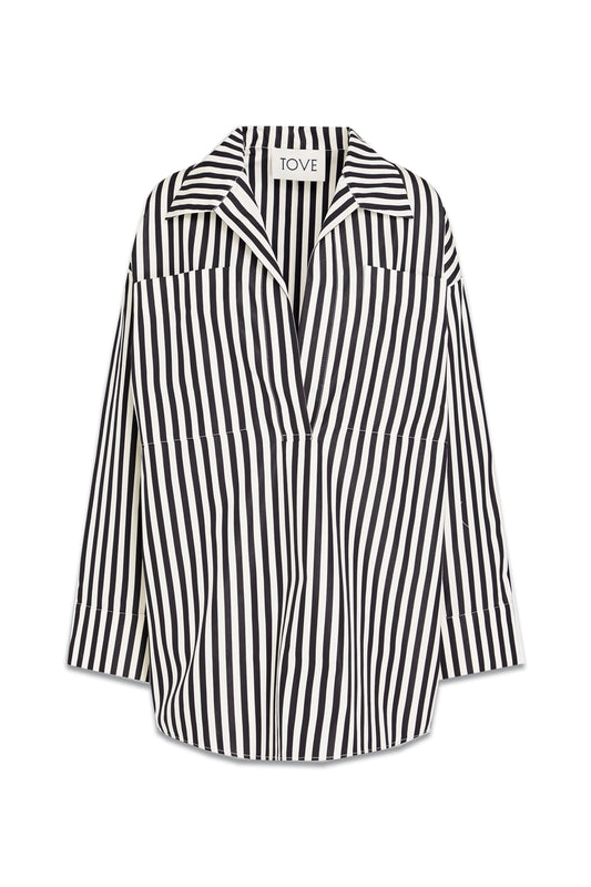 James Striped Cotton-poplin Shirt