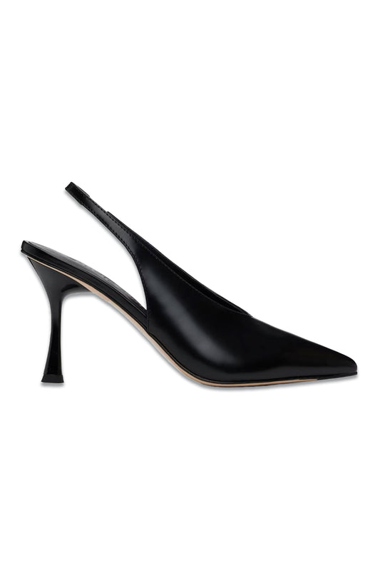 Black Razor Slingback 90 Heels