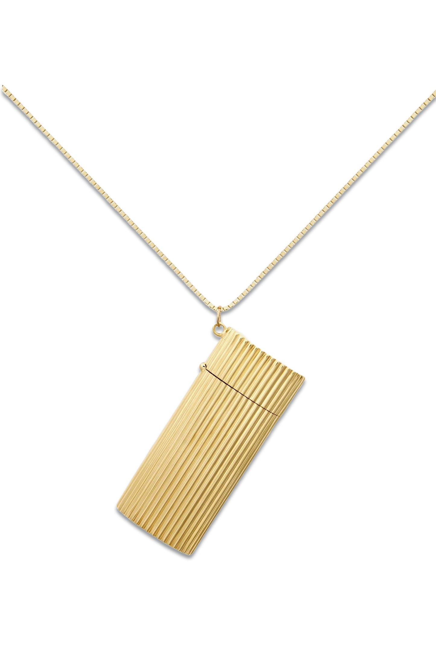 A Ridged Lighter-Holder Necklace