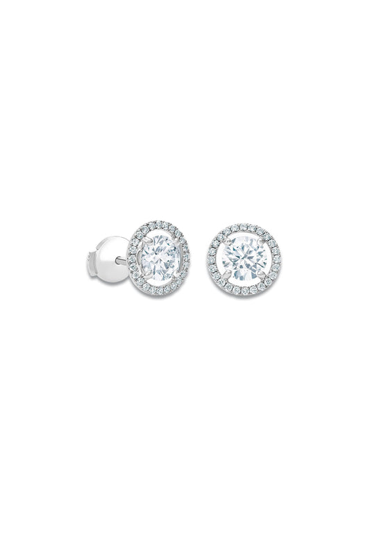 Aura Round Brilliant Diamond Studs