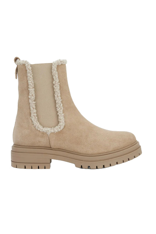 Neutral Suede Ankle Boots