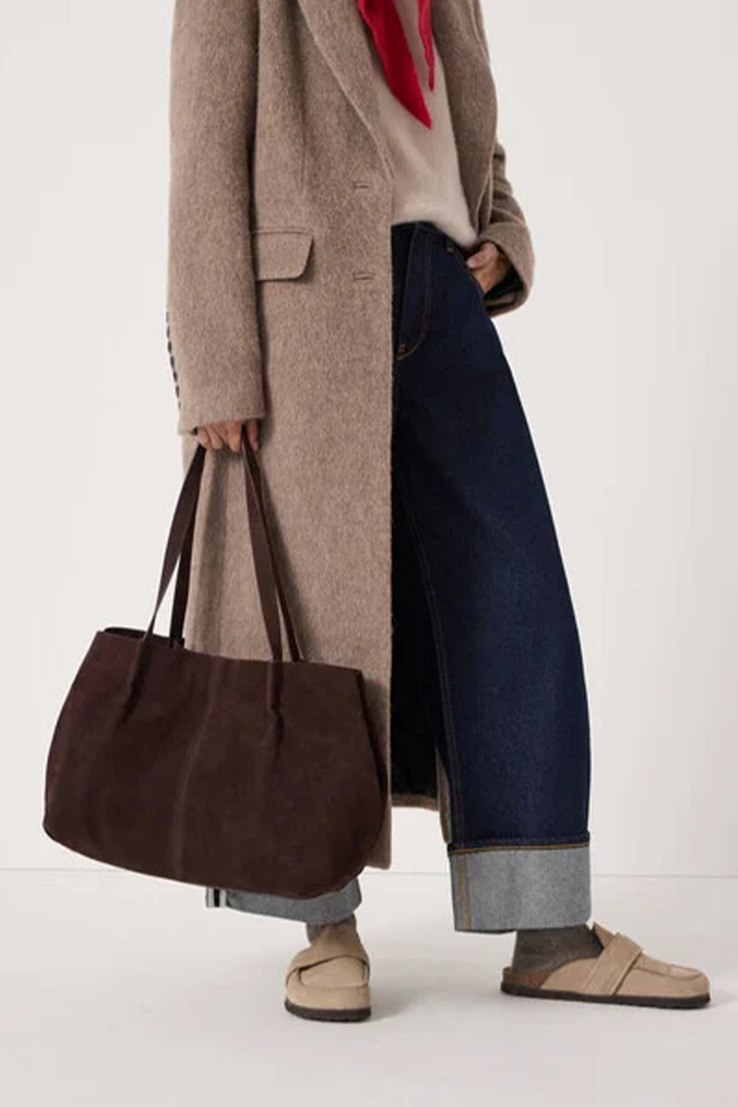 Suede Wing Tote Bag