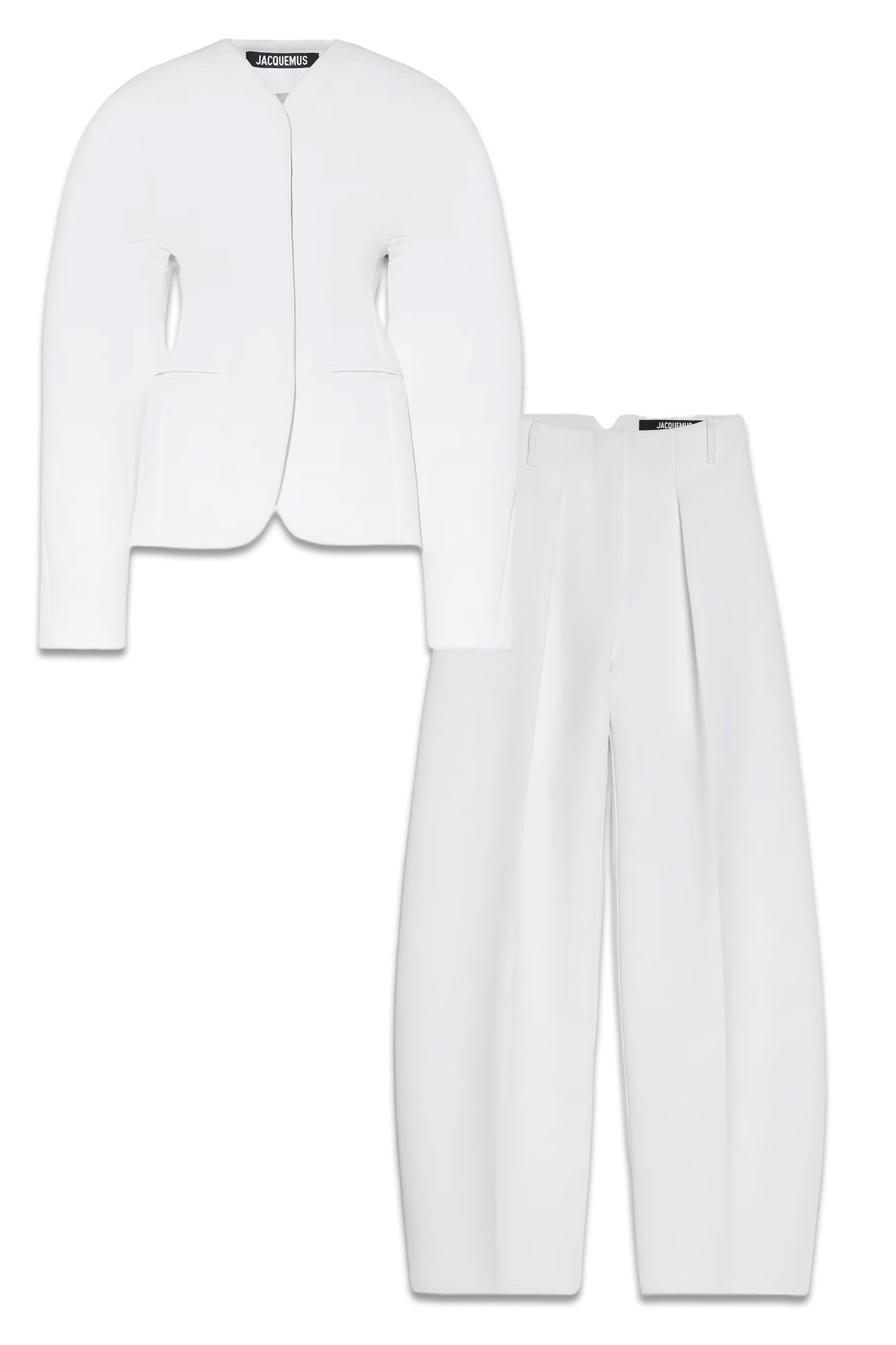Fitted Jacket And Curved Pants